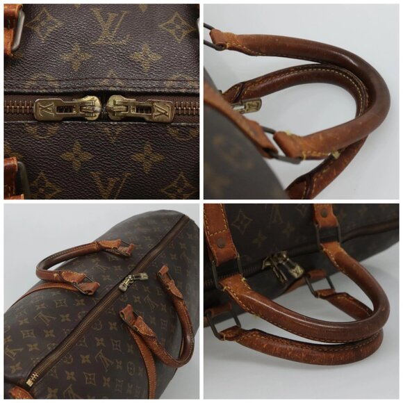 LOUIS VUITTON Monogram Keepall 55 Boston Bag M41424 LV Auth BD1436 - Picture 16 of 16